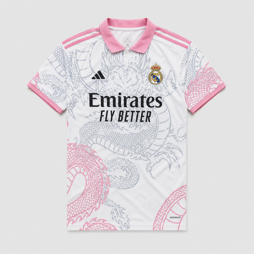 Special Edition Dragon White Pink Special Edition 26/27 Men's Shirt